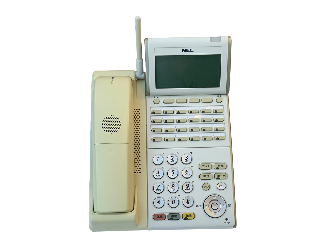 【中古品】DTL-24BT-1D(WH)TEL 24ボタンカールコードレスデジタル多機能電話機
